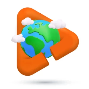 logo w kuli ziemskiej - grafika komputerowa